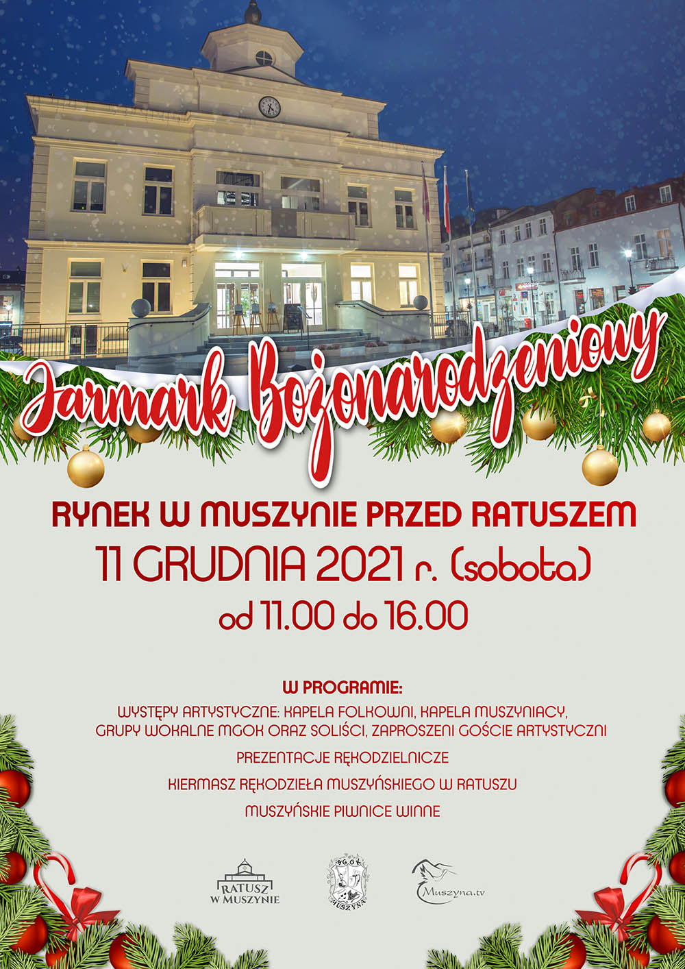 Jarmark Bożonarodzeniowy w Muszynie - plakat