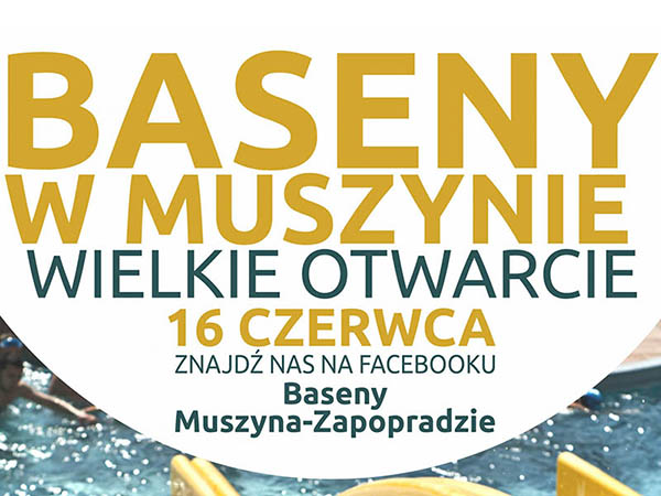 otwarcie basenów w Muszynie - 16 czerwca 2022 - plakat